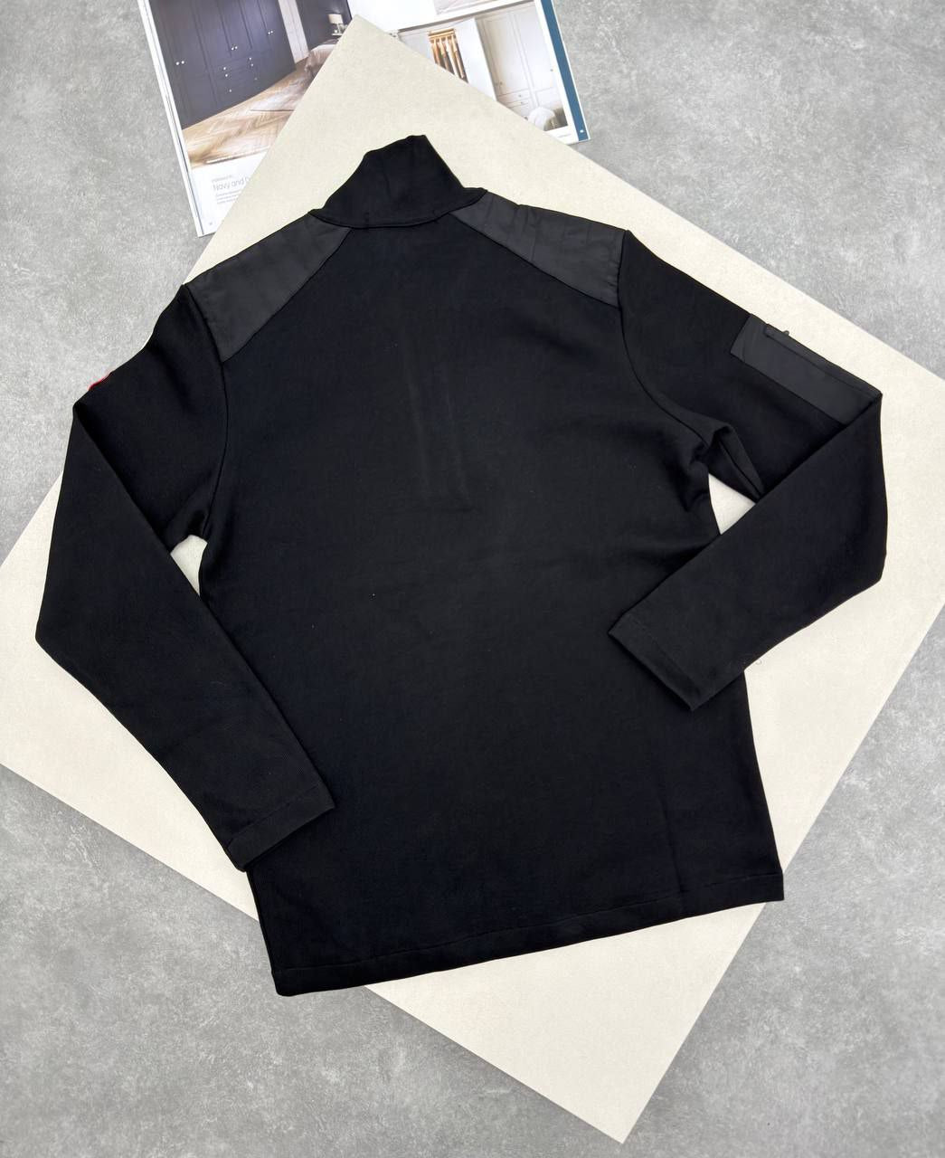 Canada Goose Paterson Luxury Merino Wool Quarter-Zip Sweater - Black