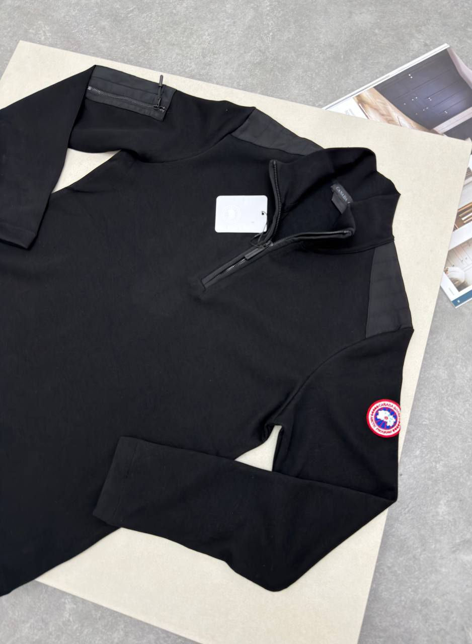 Canada Goose Paterson Luxury Merino Wool Quarter-Zip Sweater - Black