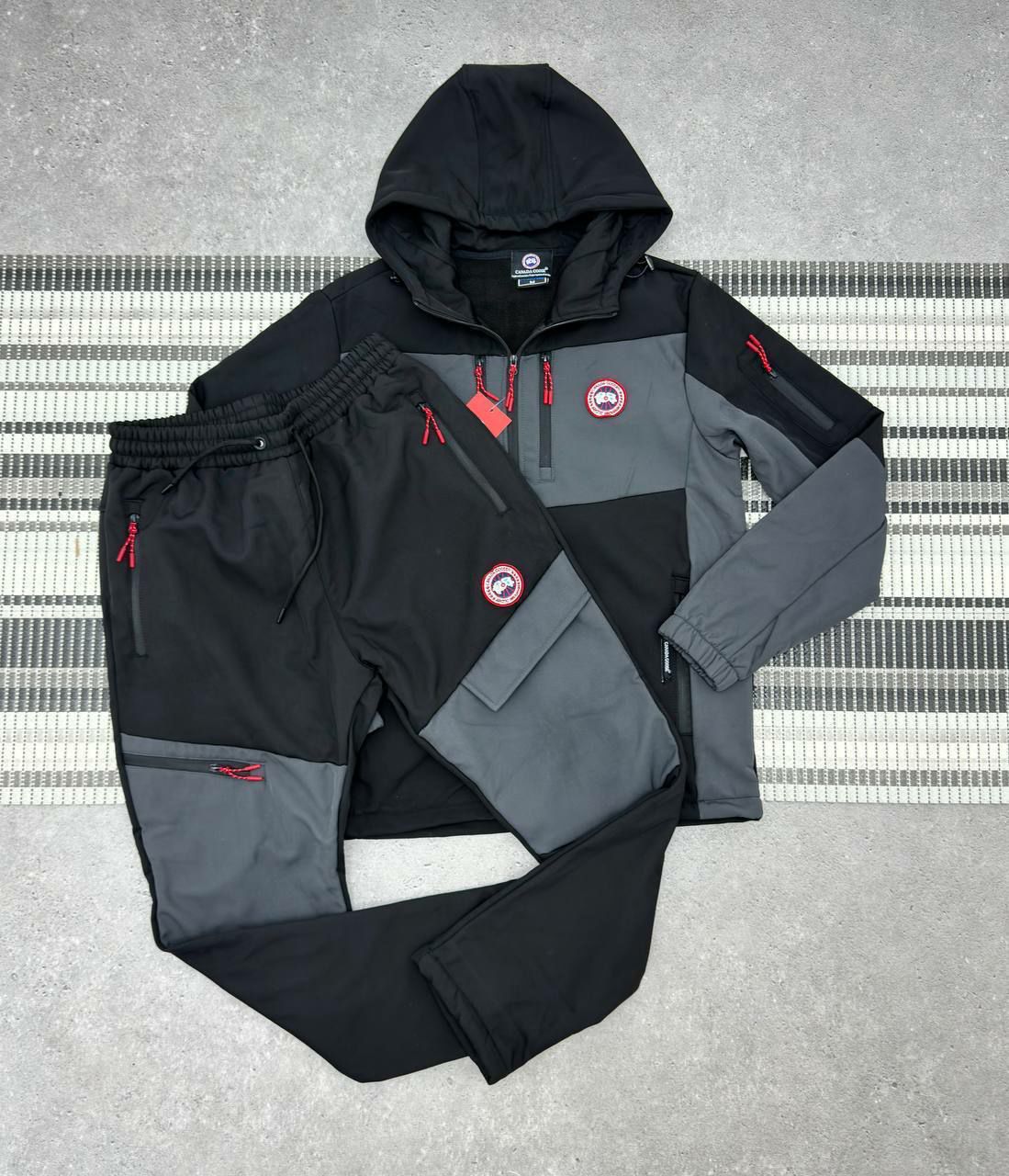 Canada Goose Contrast Panel Softshell Tracksuit - Black/Charcoal