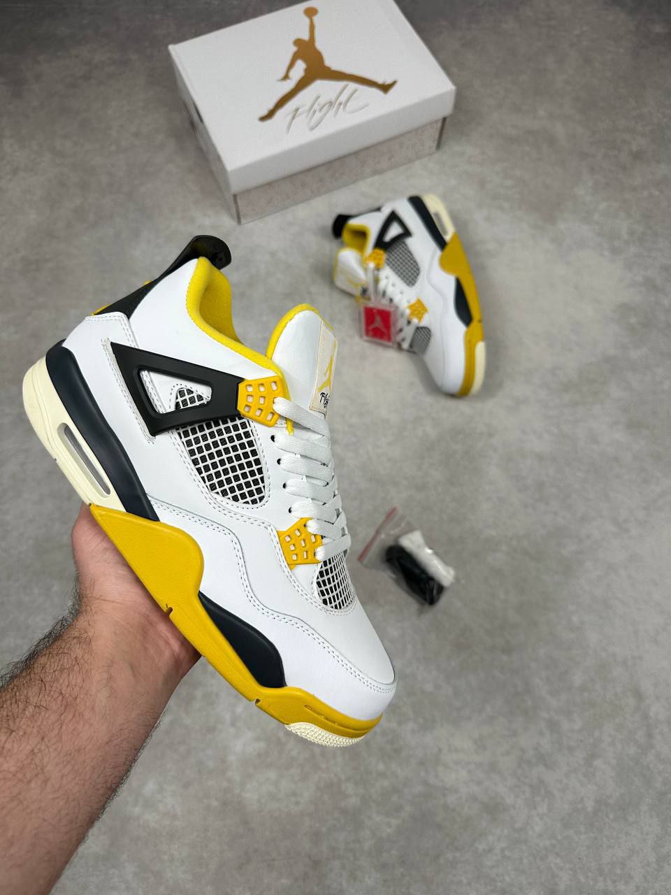 Air Jordan 4 Retro ‘Vivid Sulfur’ – White/Coconut Milk/Yellow