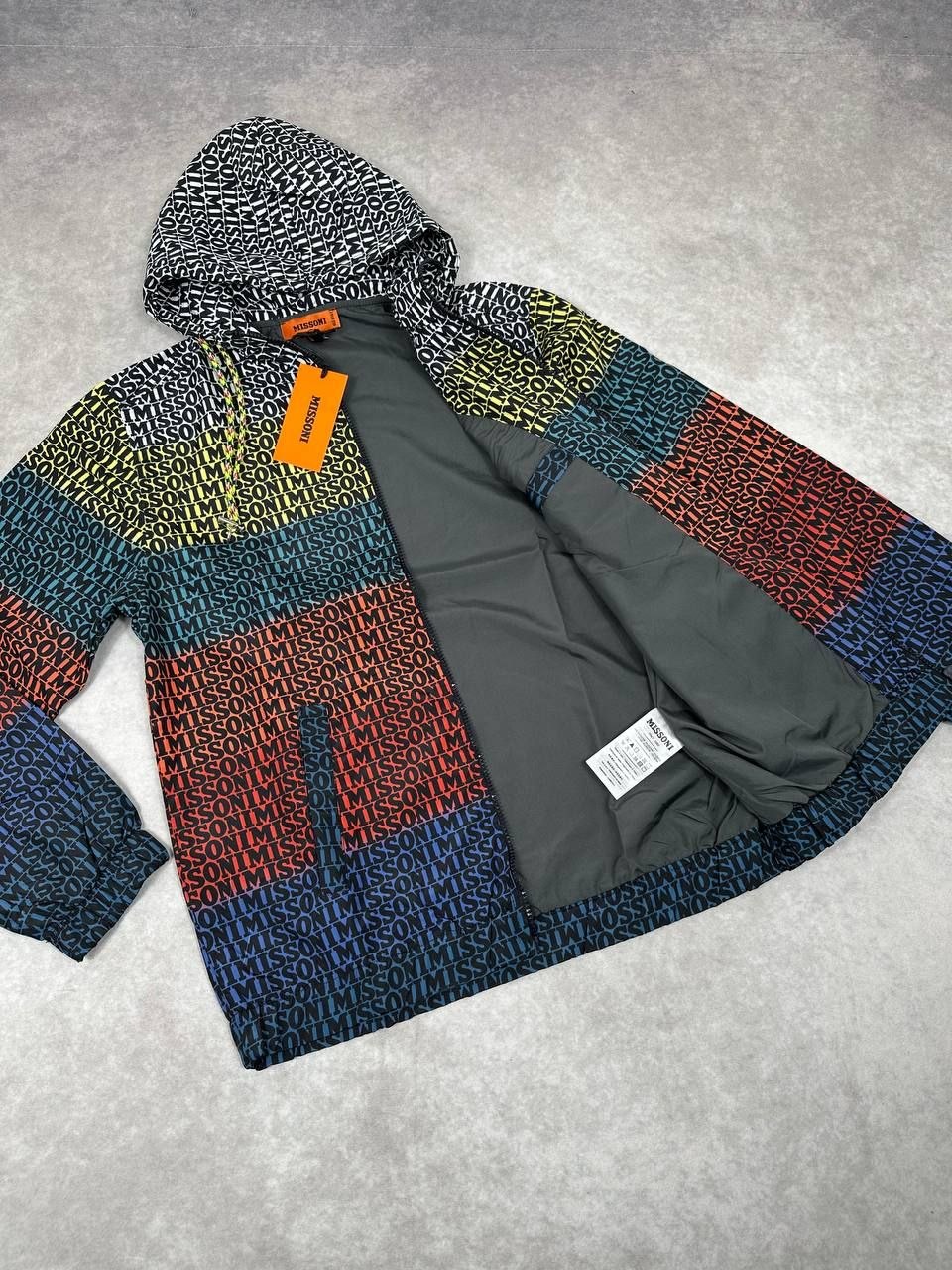 Missoni Multicolor Gradient All-Over Logo Windbreaker (S-XXL)
