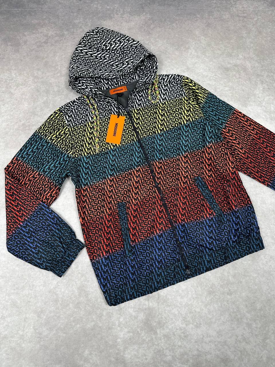Missoni Multicolor Gradient All-Over Logo Windbreaker (S-XXL)