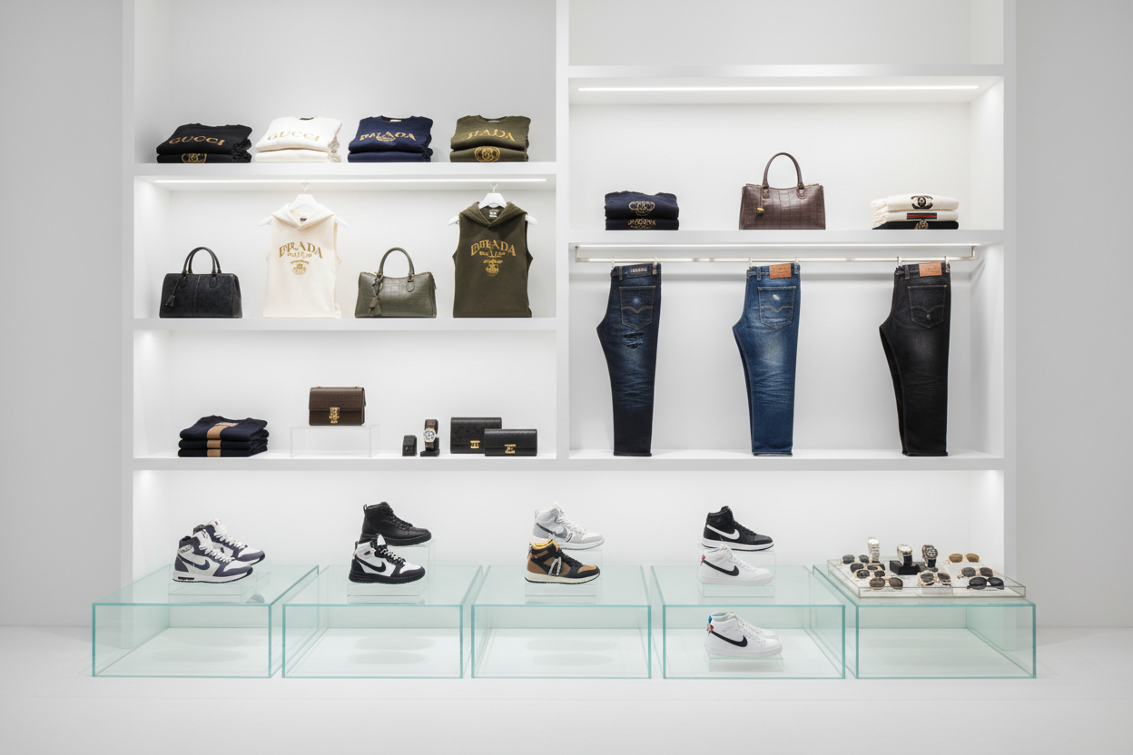 put collection of clothes and everything here but branded ones